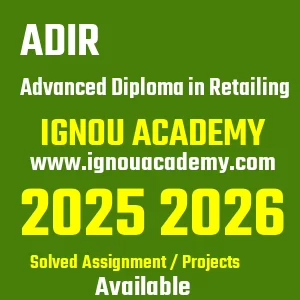 IGNOU ADIR असाइनमेंट 2026