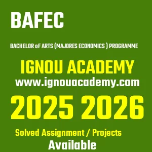 IGNOU BAFEC असाइनमेंट 2026
