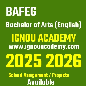 IGNOU BAFEG असाइनमेंट 2026