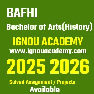 IGNOU BAFHI असाइनमेंट 2026