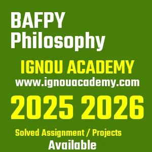 IGNOU BAFPY असाइनमेंट 2026