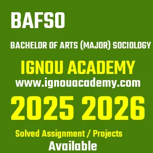 IGNOU BAFSO असाइनमेंट 2026