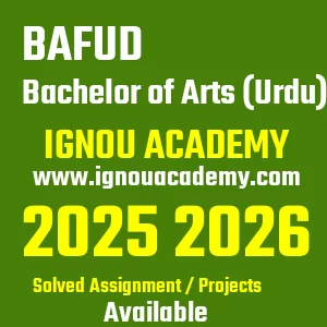 IGNOU BAFUD असाइनमेंट 2026