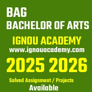 IGNOU BAG असाइनमेंट 2026