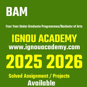 IGNOU BAM असाइनमेंट 2026