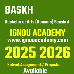 IGNOU BASKH असाइनमेंट 2026