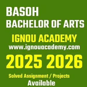 IGNOU BASOH असाइनमेंट 2026