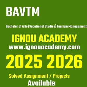 IGNOU BAVTM असाइनमेंट 2026