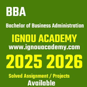 IGNOU BBA असाइनमेंट 2026
