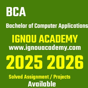 IGNOU BCA असाइनमेंट 2026