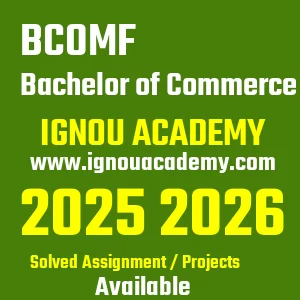 IGNOU BCOMF असाइनमेंट 2026