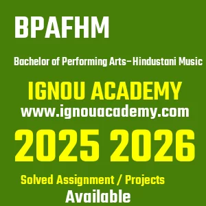 IGNOU BPAFHM असाइनमेंट 2026