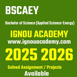 IGNOU BSCAEY असाइनमेंट 2026