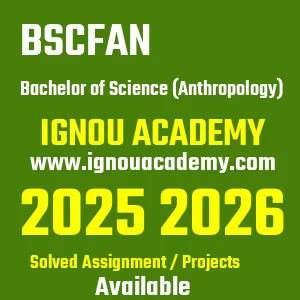 IGNOU BSCFAN असाइनमेंट 2026