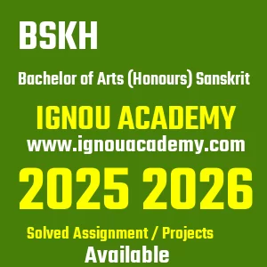 IGNOU BSKH असाइनमेंट 2026