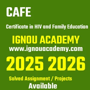 IGNOU CAFE असाइनमेंट 2026