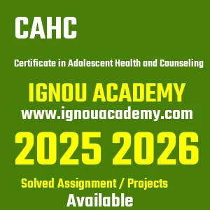 IGNOU CAHC असाइनमेंट 2026