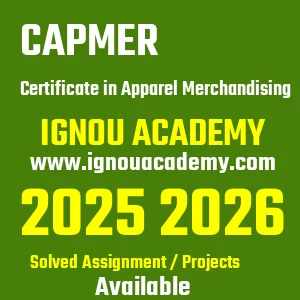 IGNOU CAPMER असाइनमेंट 2026