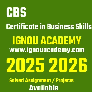 IGNOU CBS असाइनमेंट 2026