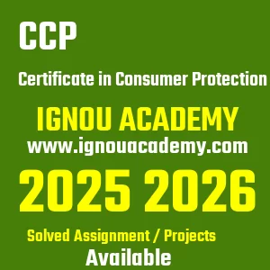 IGNOU CCP असाइनमेंट 2026