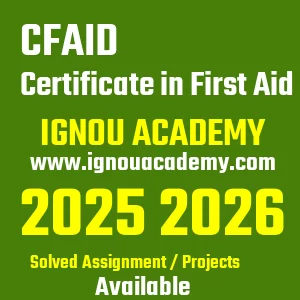 IGNOU CFAID असाइनमेंट 2026
