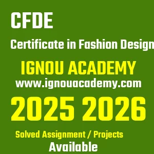 IGNOU CFDE असाइनमेंट 2026