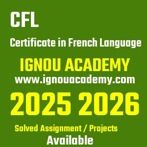 IGNOU CFL असाइनमेंट 2026