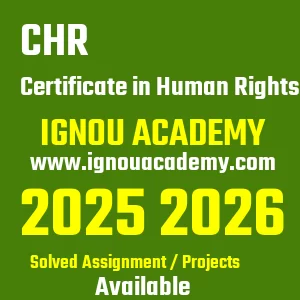 IGNOU CHR असाइनमेंट 2026