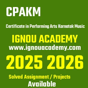 IGNOU CPAKM असाइनमेंट 2026