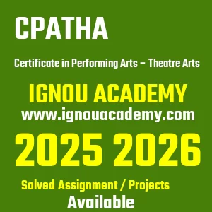 IGNOU CPATHA असाइनमेंट 2026