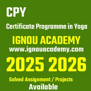 IGNOU CPY असाइनमेंट 2026