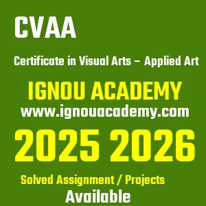 IGNOU CVAA असाइनमेंट 2026