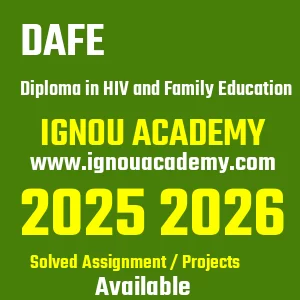 IGNOU DAFE असाइनमेंट 2026