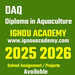 IGNOU DAQ असाइनमेंट 2026