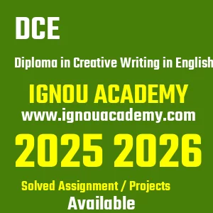 IGNOU DCE असाइनमेंट 2026