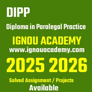 IGNOU DIPP असाइनमेंट 2026