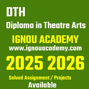 IGNOU DTH असाइनमेंट 2026