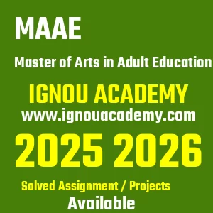 IGNOU MAAE असाइनमेंट 2026