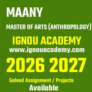 IGNOU MAANY असाइनमेंट 2026