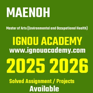 IGNOU MAENOH असाइनमेंट 2026