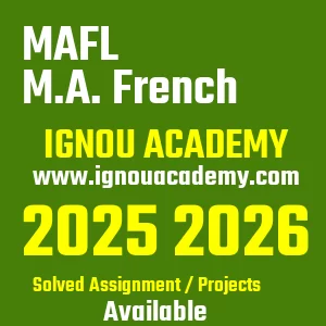 IGNOU MAFL असाइनमेंट 2026