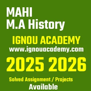 IGNOU MAHI असाइनमेंट 2026