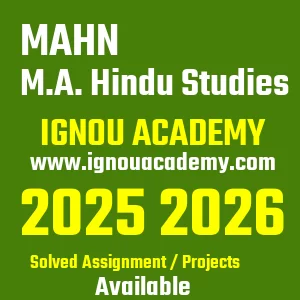 IGNOU MAHN असाइनमेंट 2026