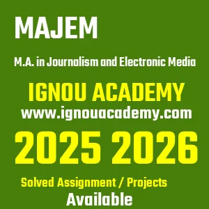 IGNOU MAJEM असाइनमेंट 2026