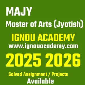 IGNOU MAJY असाइनमेंट 2026