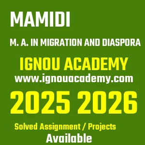 IGNOU MAMIDI असाइनमेंट 2026