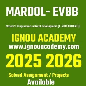 IGNOU MARDOL- EVBB असाइनमेंट 2026