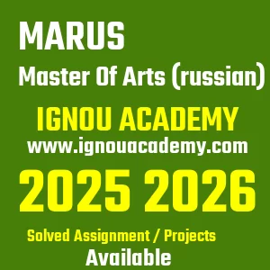 IGNOU MARUS असाइनमेंट 2026