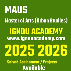 IGNOU MAUS असाइनमेंट 2026