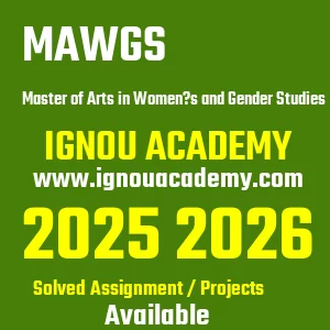 IGNOU MAWGS असाइनमेंट 2026